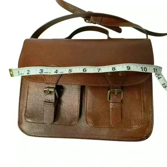 DIVIDED Faux Leather Crossbody Messenger Bag Multi Compartment and Pockets - Picture 6 of 14